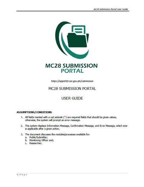 mc28 submission|MC28 Submission Portal .